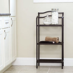 Household Essentials 3-Shelf Standing Rack, Espresso - Granadias