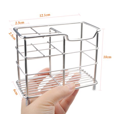 Toothbrush Holder, WeGuard Stainless Steel Multifunctional Tooth Brush Holder for Bathroom, Sturdy and Hygienic Toothpaste Holder - Sliver - Granadias