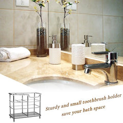 Toothbrush Holder, WeGuard Stainless Steel Multifunctional Tooth Brush Holder for Bathroom, Sturdy and Hygienic Toothpaste Holder - Sliver - Granadias