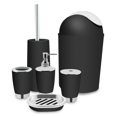 Yosoo 6 Piece Plastic Bathroom Accessory Set Luxury Bath Accessories Bath Set - Granadias